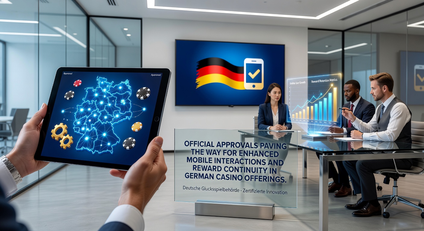 Illustration zu behördlichen Genehmigungen und mobilen Casino-Interaktionen in Deutschland